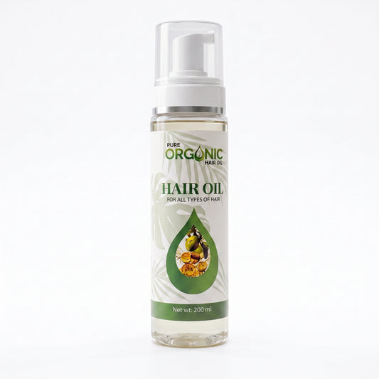 Pure Organic Hair Oil— Reduces Hair Fall for All Hair Types